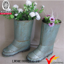 Zapato de la forma jardín de metal plantador pote de flores